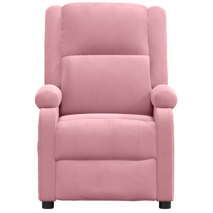 eldrevet massagestol fløjl pink