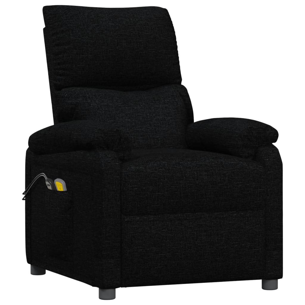 eldrevet massagestol stof sort