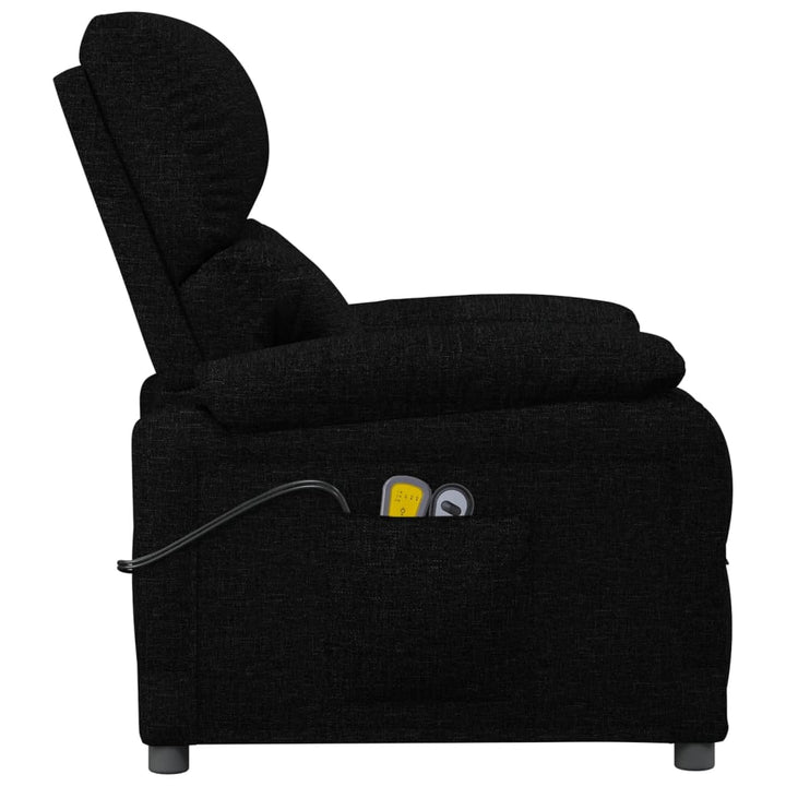 eldrevet massagestol stof sort