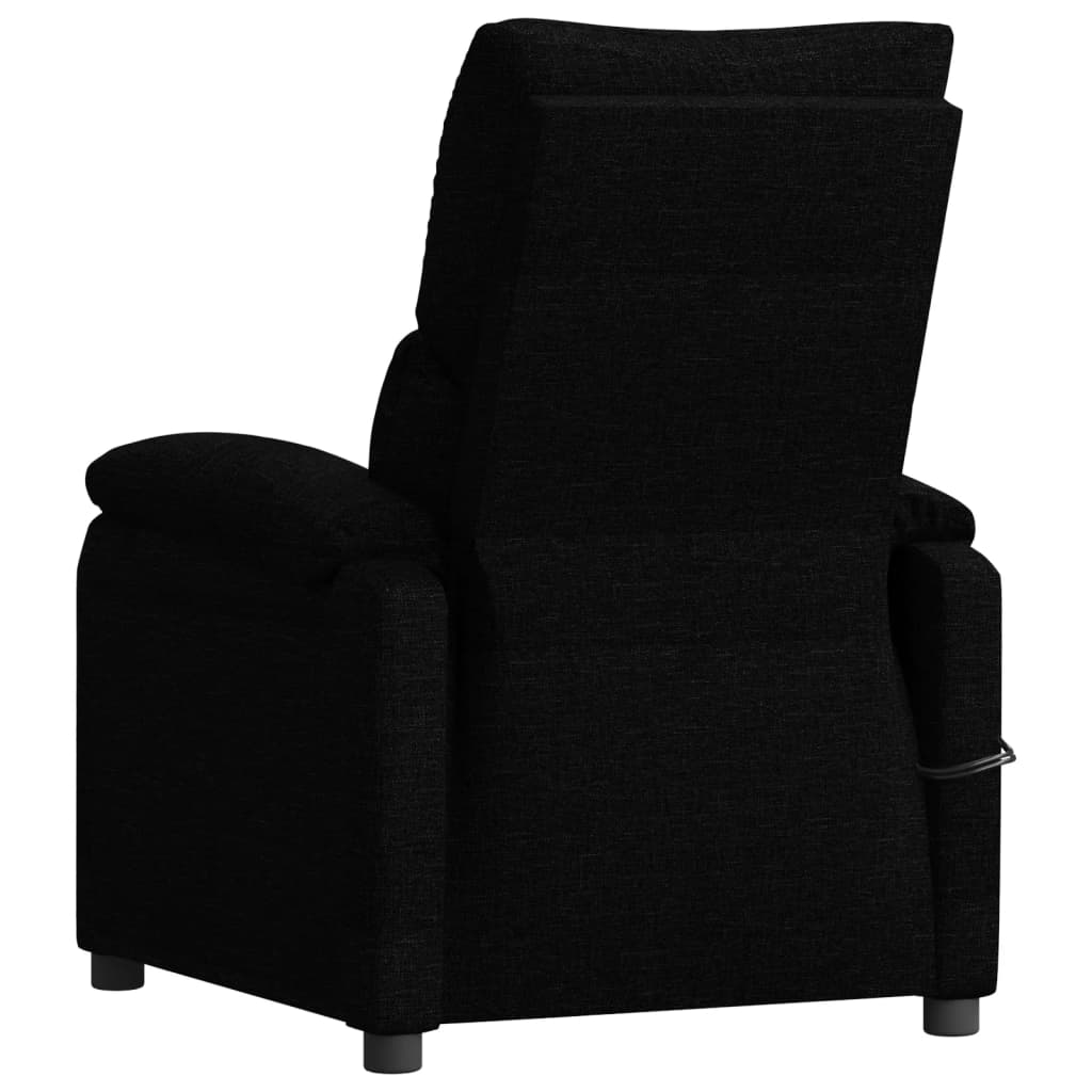 eldrevet massagestol stof sort