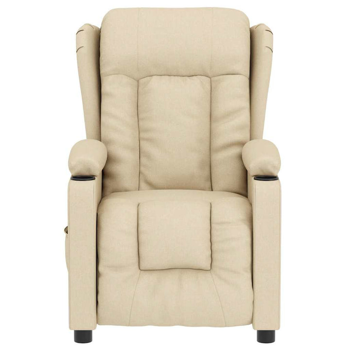 eldrevet massagestol stof cremefarvet