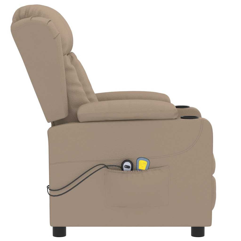 eldrevet massagestol kunstlæder cappuccino