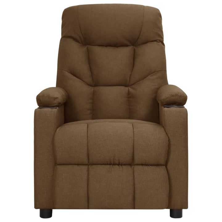 eldrevet massagestol stof brun