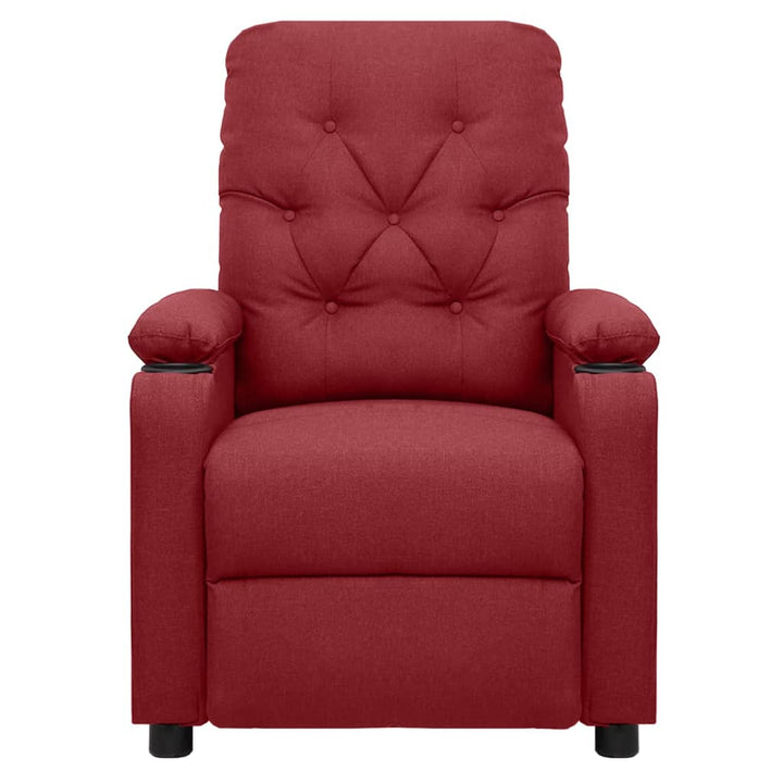 eldrevet massagestol stof vinrød