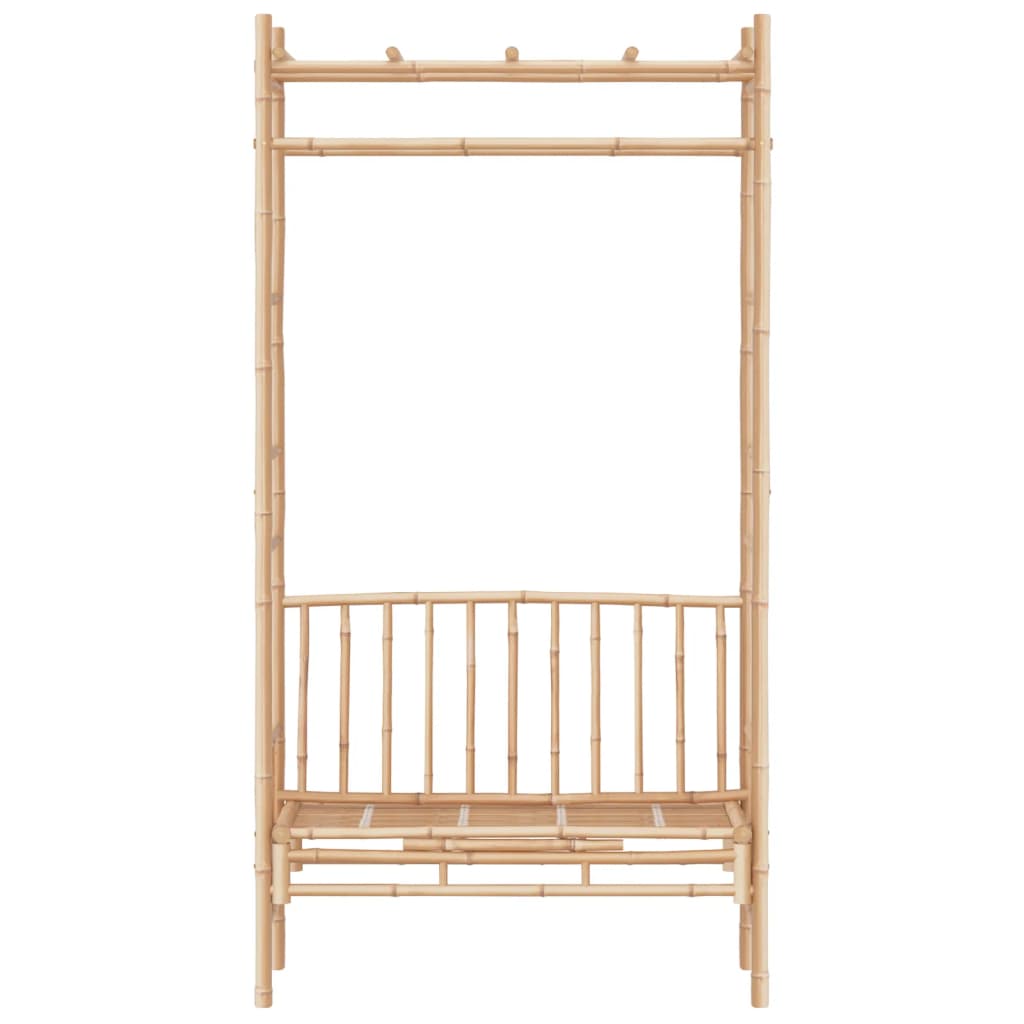 havebænk med pergola 116 cm bambus