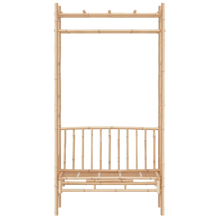 havebænk med pergola 116 cm bambus