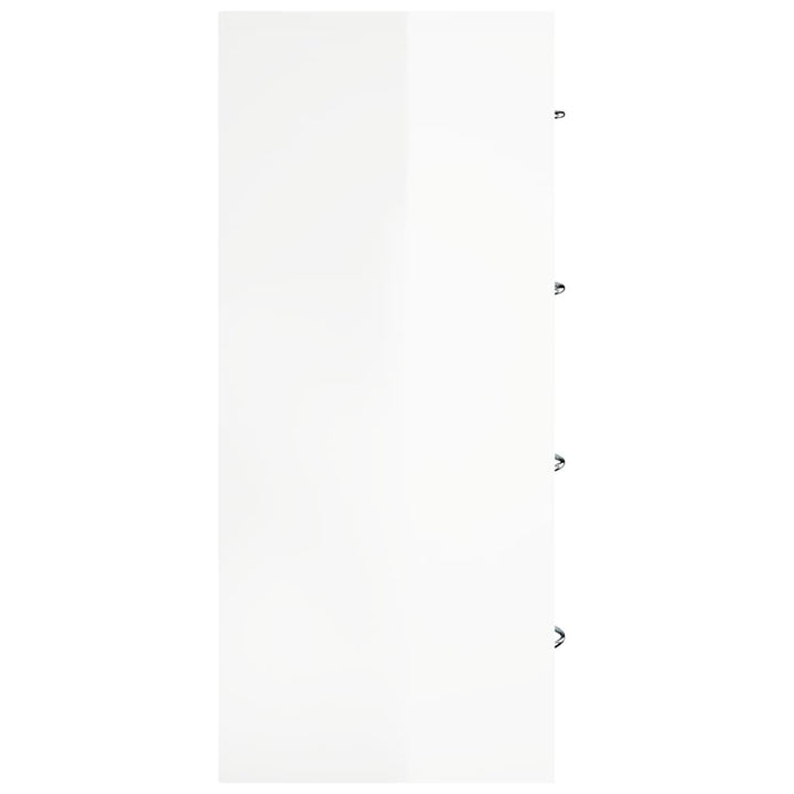 skænk med 4 skuffer 60x30,5x71 cm hvid højglans