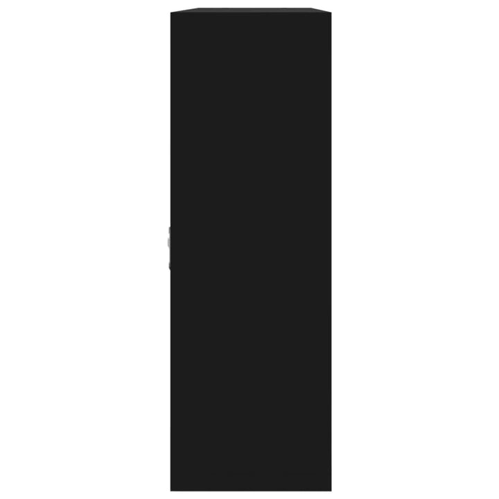væghylde 8 rum sort