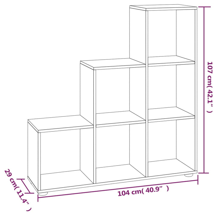 trappereol 107 cm konstrueret træ sort