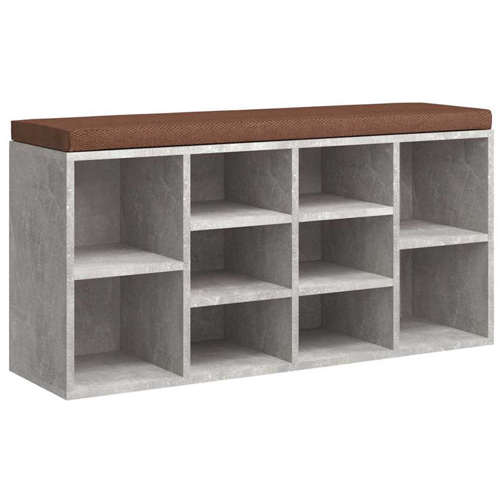 skobænk 103x30x48 cm konstrueret træ betongrå