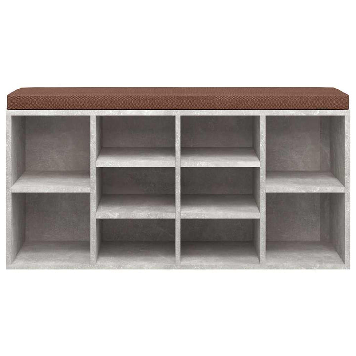 skobænk 103x30x48 cm konstrueret træ betongrå