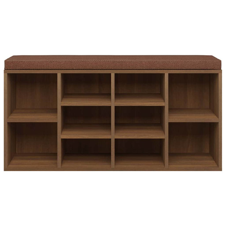 skobænk 103x30x48 cm konstrueret træ Brun egetræ