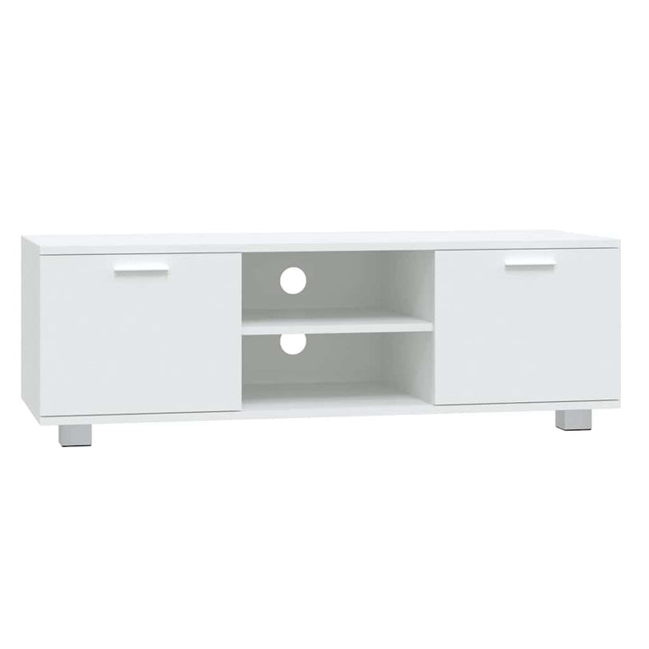 tv-bord 120x40,5x35 cm konstrueret træ hvid