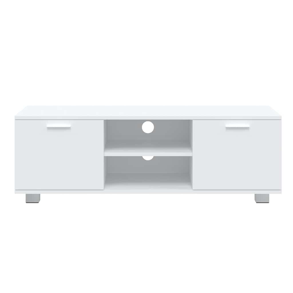 tv-bord 120x40,5x35 cm konstrueret træ hvid