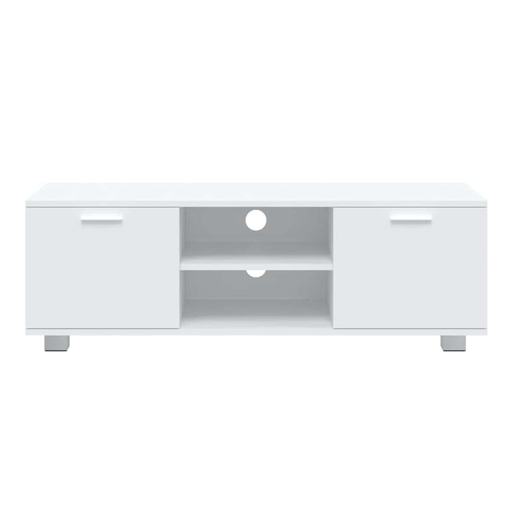tv-bord 120x40,5x35 cm konstrueret træ hvid
