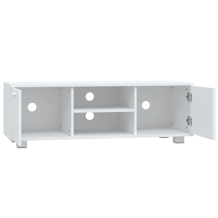 tv-bord 120x40,5x35 cm konstrueret træ hvid