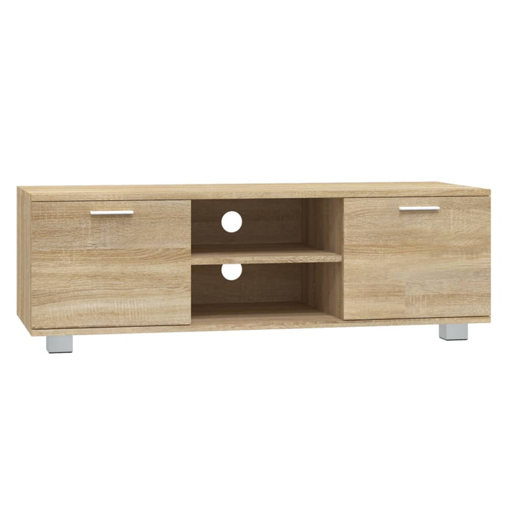 tv-bord 120x40,5x35 cm konstrueret træ sonoma-eg
