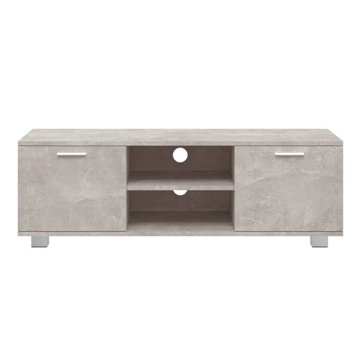 tv-bord 120x40,5x35 cm konstrueret træ betongrå