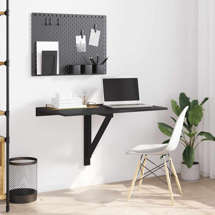 væghængt klapbord 100x60x56 cm konstrueret træ sort