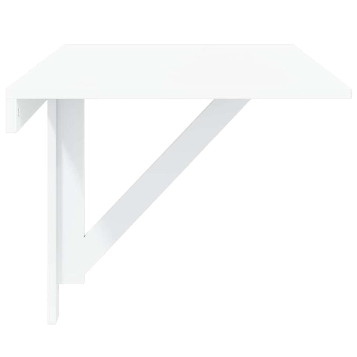 væghængt klapbord 100x60x56 cm konstrueret træ hvid højglans