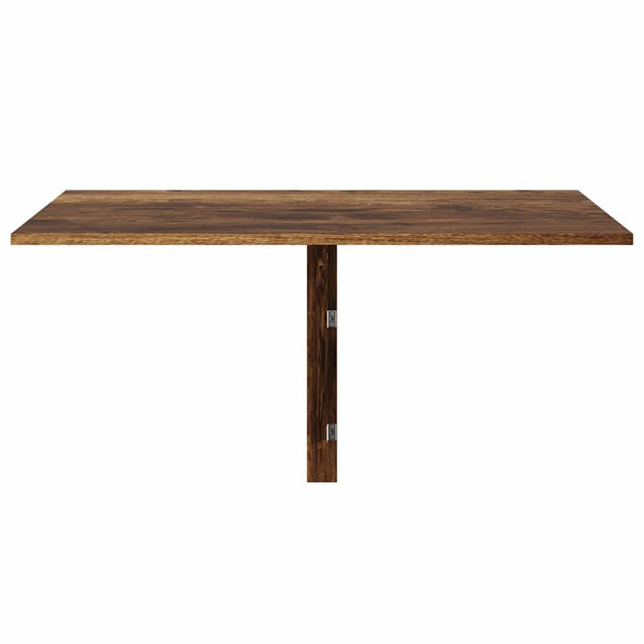 væghængt klapbord 100x60x56 cm konstrueret træ røget egetræ