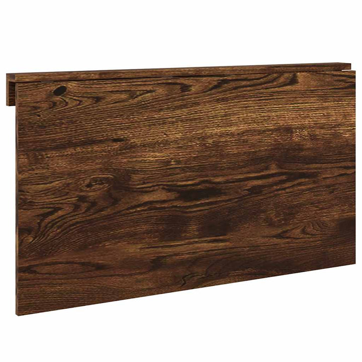 væghængt klapbord 100x60x56 cm konstrueret træ røget egetræ