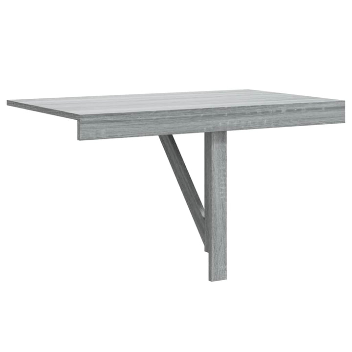 væghængt klapbord 100x60x56 cm konstrueret træ grå sonoma-eg