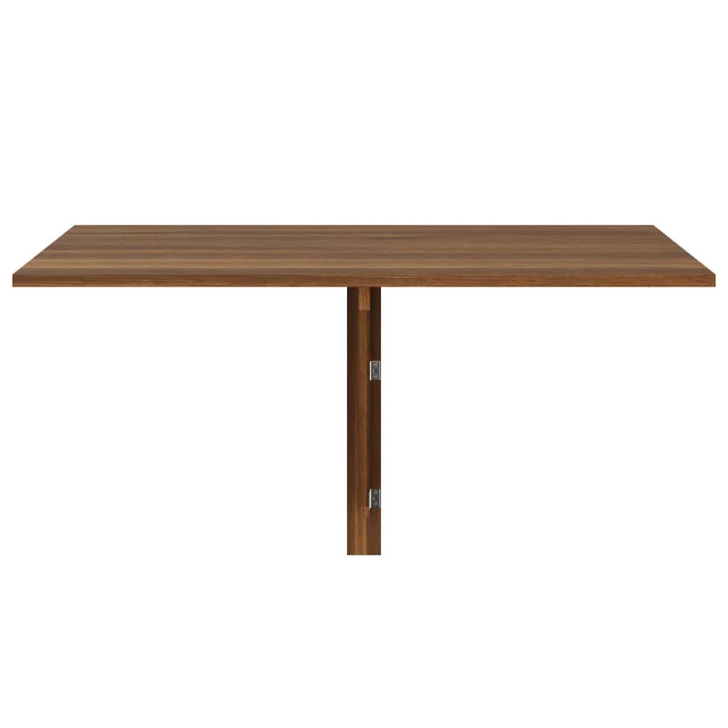 væghængt klapbord 100x60x56cm konstrueret træ brun egetræsfarve