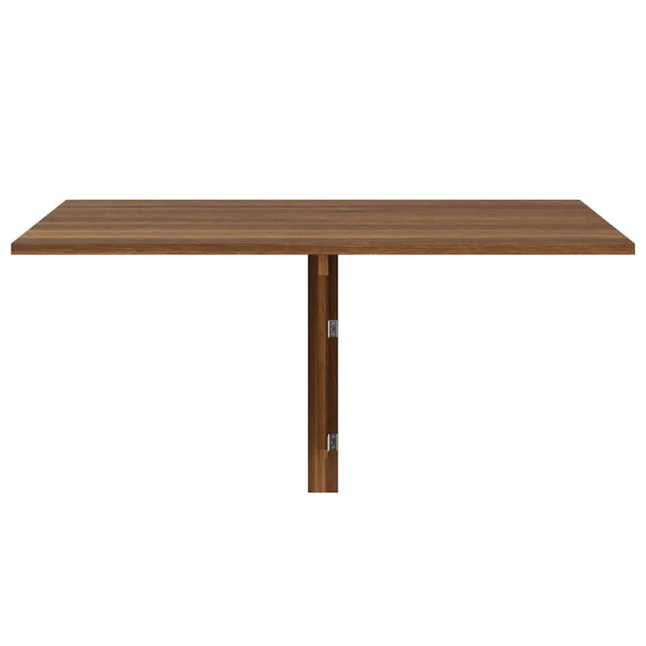 væghængt klapbord 100x60x56cm konstrueret træ brun egetræsfarve