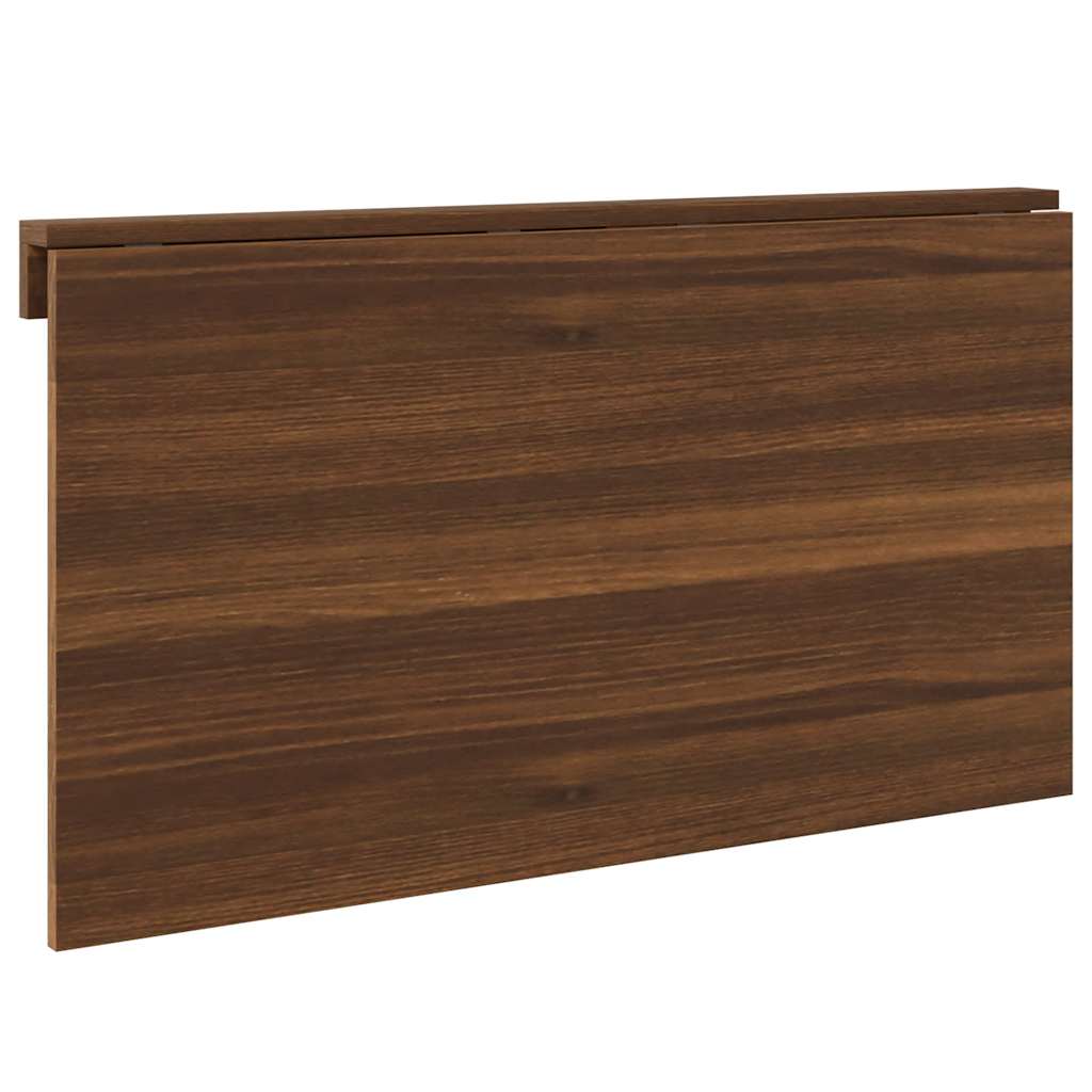 væghængt klapbord 100x60x56cm konstrueret træ brun egetræsfarve