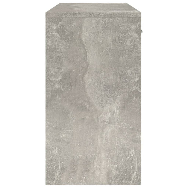 skrivebord med skuffe og skab 100x40x73 cm konstrueret træ grå