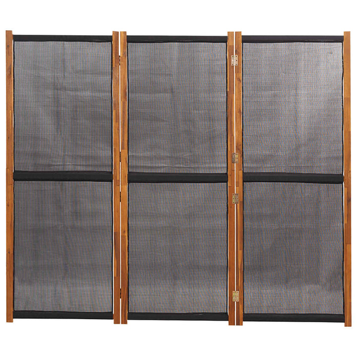 3-panels rumdeler 210x180 cm sort