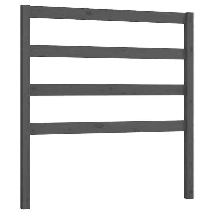 sengegærde 81x4x100 cm massivt fyrretræ grå