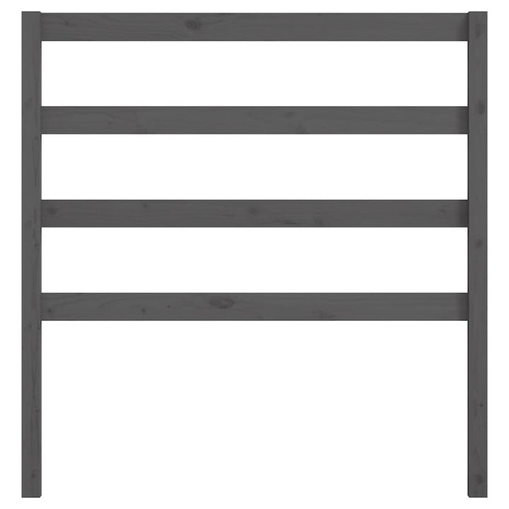 sengegærde 81x4x100 cm massivt fyrretræ grå