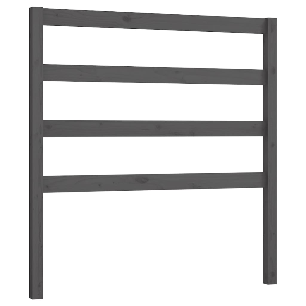 sengegærde 96x4x100 cm massivt fyrretræ grå