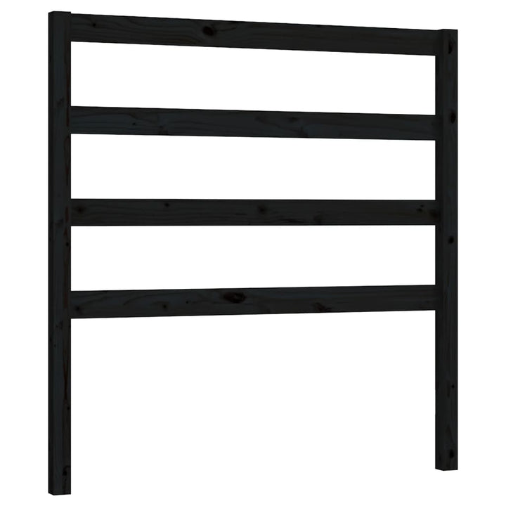 sengegærde 106x4x100 cm massivt fyrretræ sort