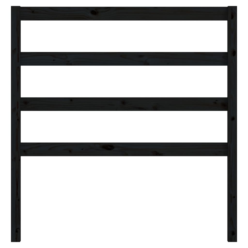 sengegærde 106x4x100 cm massivt fyrretræ sort