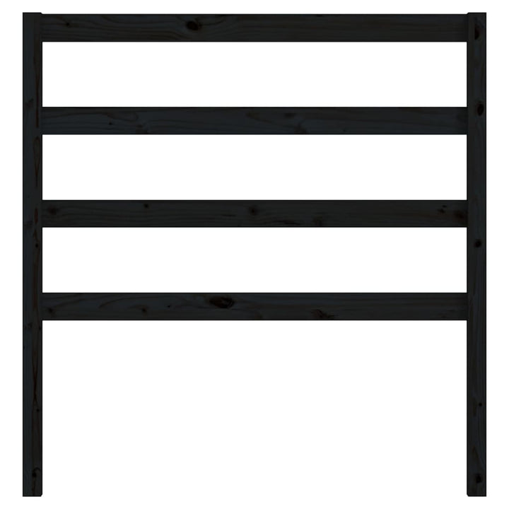 sengegærde 106x4x100 cm massivt fyrretræ sort