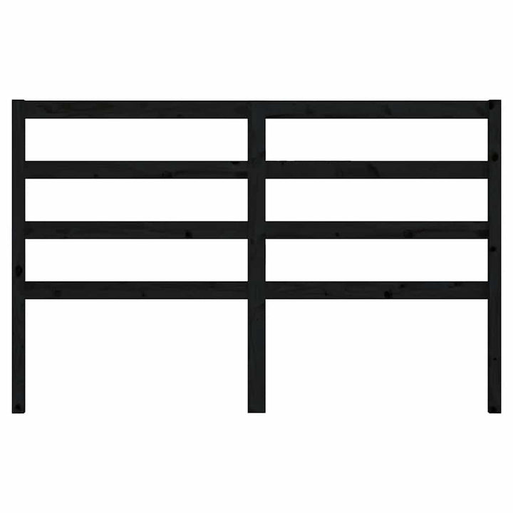 sengegærde 166x4x100 cm massivt fyrretræ sort