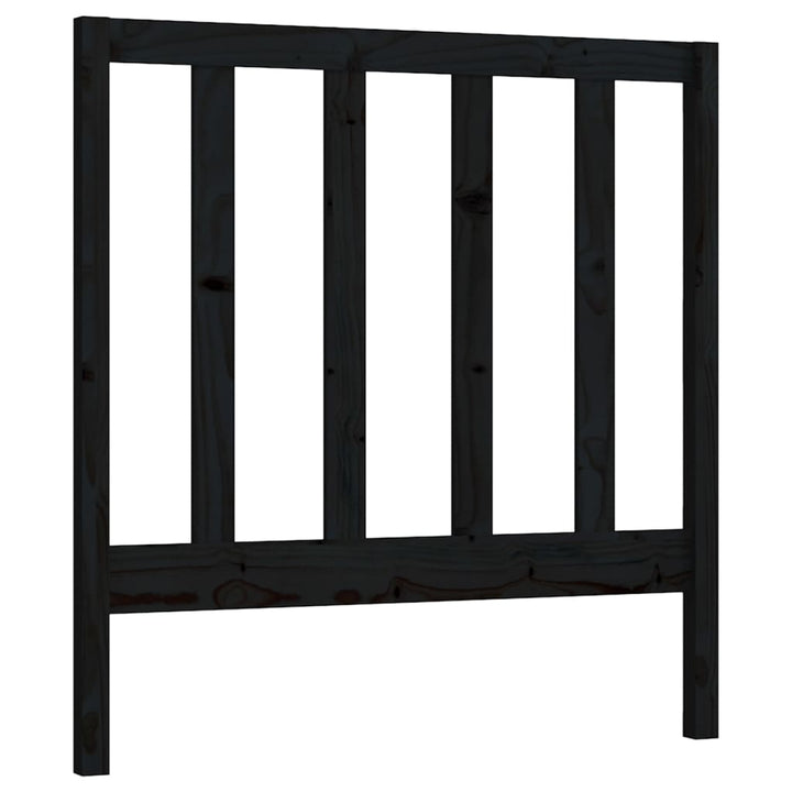 sengegærde 81x4x100 cm massivt fyrretræ sort