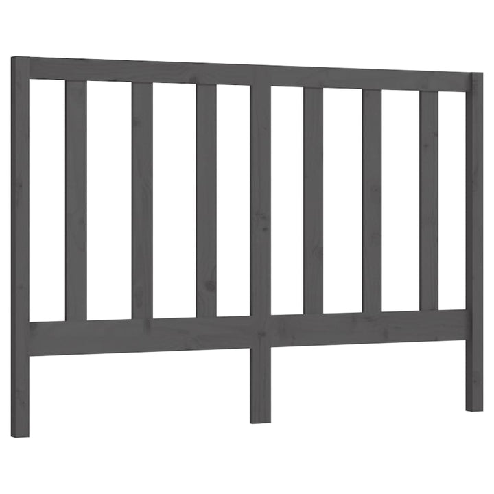 sengegærde 141x4x100 cm massivt fyrretræ grå