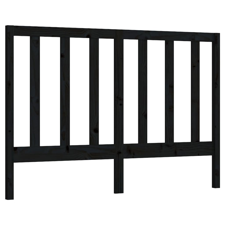 sengegavl 156x4x100 cm massivt fyrretræ sort