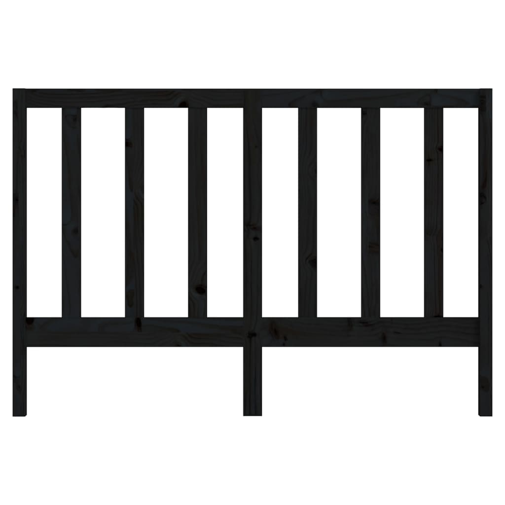 sengegærde 166x4x100 cm massivt fyrretræ sort