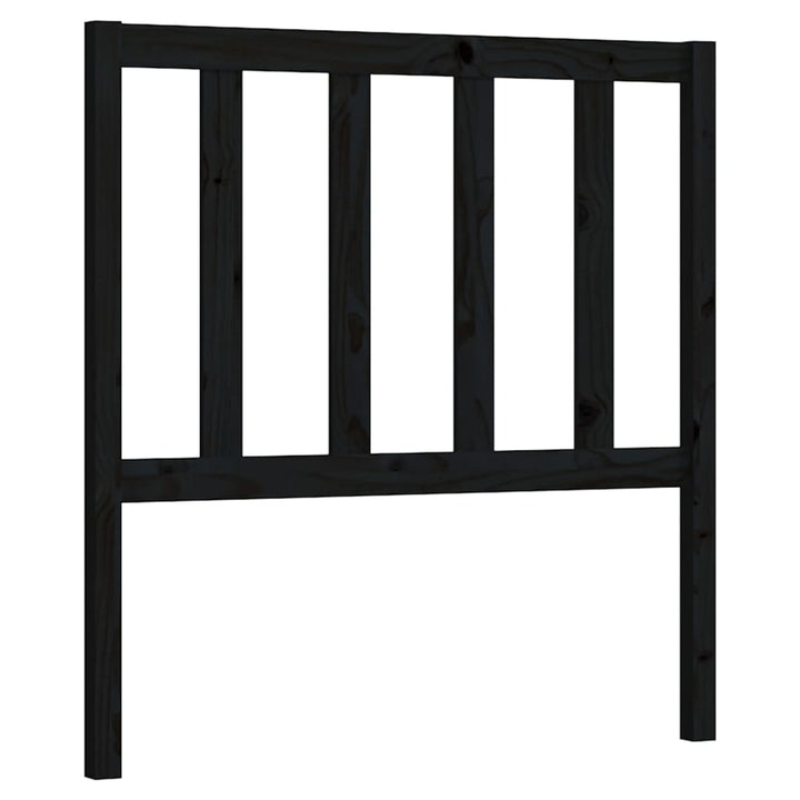 sengegærde 106x4x100 cm massivt fyrretræ sort