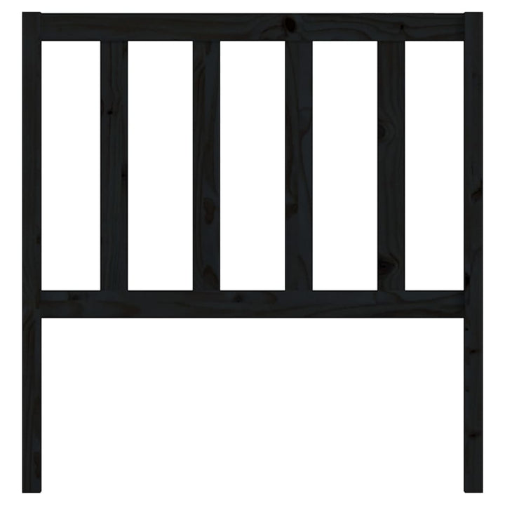 sengegærde 106x4x100 cm massivt fyrretræ sort