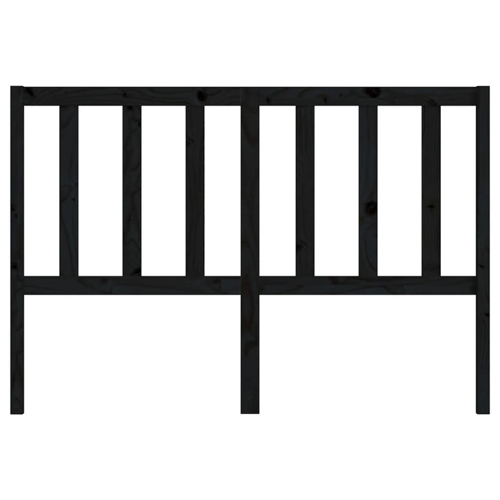 sengegærde 166x4x100 cm massivt fyrretræ sort