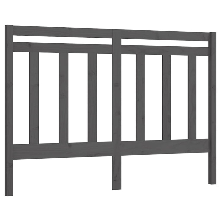 sengegærde 141x4x100 cm massivt fyrretræ grå