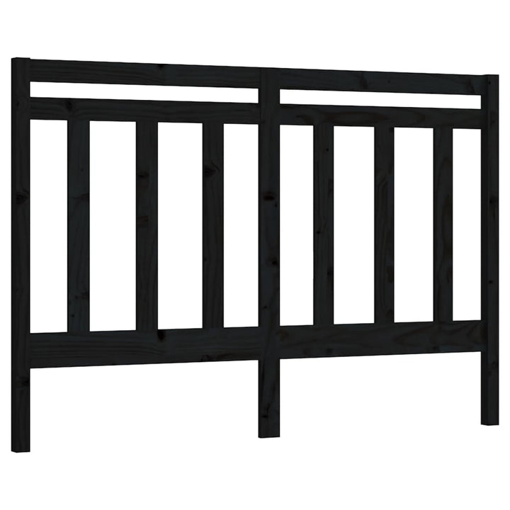 sengegærde 156x4x100 cm massivt fyrretræ sort