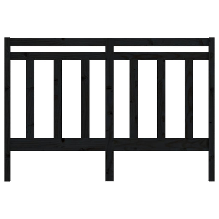 sengegærde 156x4x100 cm massivt fyrretræ sort