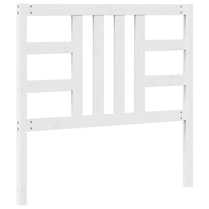 sengegærde 106x4x100 cm massivt fyrretræ hvid